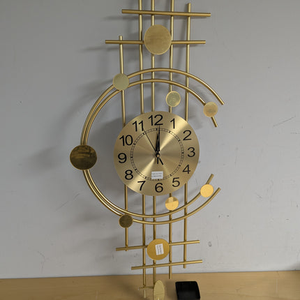 Modern Minimalist Large Wall Clock, Silent Non-Ticking Quartz Metal Clock for Living Room, Kitchen & Office