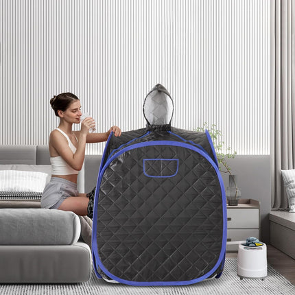ZONEMEL Portable Steam Sauna for 1-2 People, Foldable Full Body Home Spa with 2L 900W Steam Generator & Remote