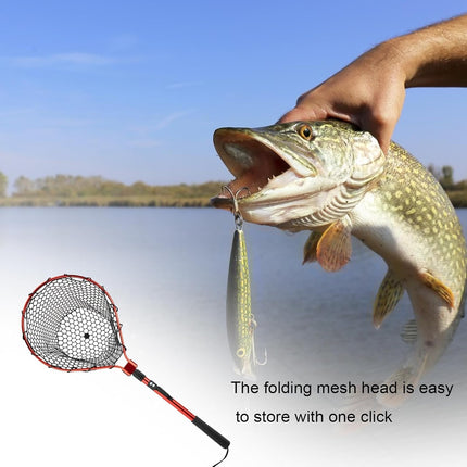 Foldable Fishing Net, Portable Foldable Landing Net, Non Slip Fishing Gear Teles
