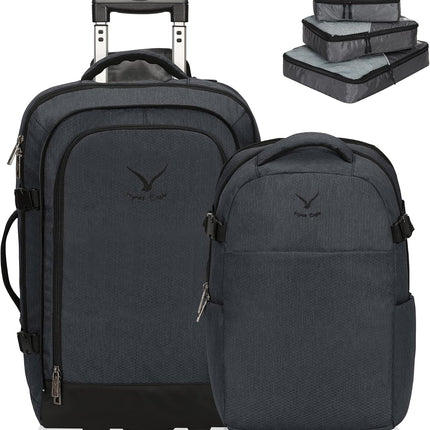Hynes Eagle 2 in 1 Travel Backpack 22 inches Carry on Luggage 63L Rolling Backpa