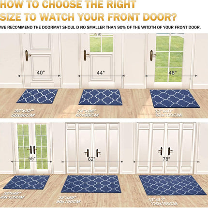OLANLY Indoor Door Mat, 71" x 47", Non-Slip Absorbent Resist Dirt Entrance Mat,
