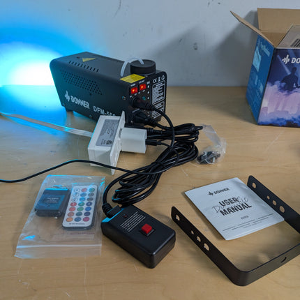 Donner DFM-500 500W Fog Machine with Controllable RGB LED Lights, DJ Smoke Machi