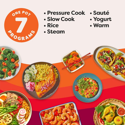 Instant Pot RIO 6 Qt 7-in-1 Electric Multi-Cooker: Pressure, Slow & Rice Cooker plus Steamer, 13 Smart Programs