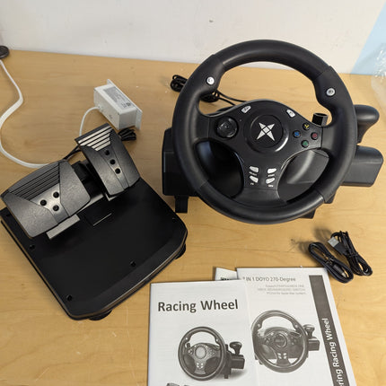 DOYO Racing Wheel - Gaming Steering Wheel for PC, 270 Degree Driving Simulator R