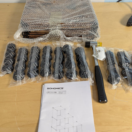 SONGMICS 6 Cube Storage Organizer, DIY Closet Shelf, Plastic Clothes Organizer,