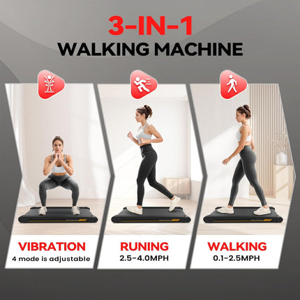 Sperax 4-in-1 Walking Vibration Pad Treadmill, 2.5 HP Under Desk with App Control, 350 lb Capacity (No Remote)