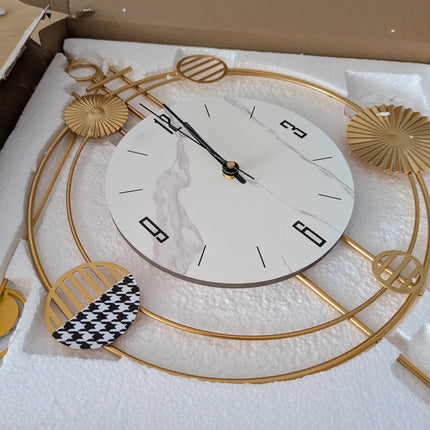 Wall Clock for Living Room, Silent Quality Quartz Battery Operated with Pendulum