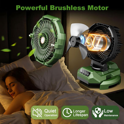 Portable Misting Fan 150° Oscillating,30000mAh Rechargeable Battery Powered,4 St
