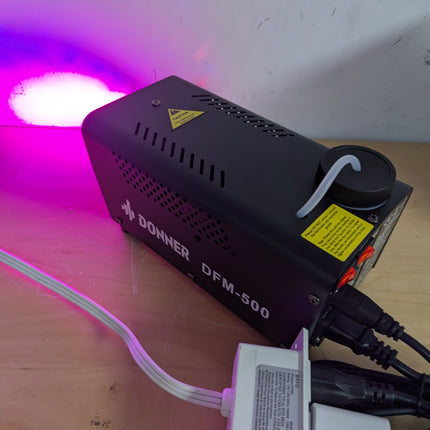 Donner DFM-500 500W Fog Machine with Controllable RGB LED Lights, DJ Smoke Machi