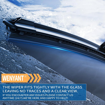 Wenyant 24"+18" Compatible with Mazda 3 2014-2018 6 2009-2017 CX-5 2013-2016 Fro