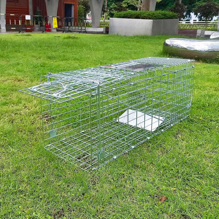 Folding Collapsible Humane Live Animal Cage Trap No-Kill Trapping Kit for Humane