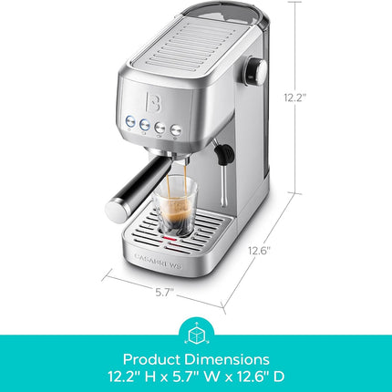 CASABREWS 3700 Essential Espresso Machine 20 Bar, Stainless Steel Cappuccino & L