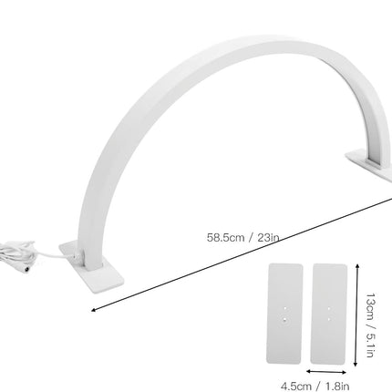 Half Moon Desk Lamp, 25W 3000K to 6500K Half Moon Nail Desk Lamp Adjust Brightne