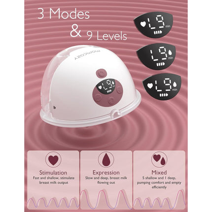 Momcozy M5 Smart App Control Hands Free Breast Pump, Electric Wearable Breast Pu