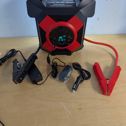 ODUKAKO DM1264 12V Semi Truck Jump Starter, 30000A Peak Heavy Duty Booster with 64000mAh Power Bank & LED