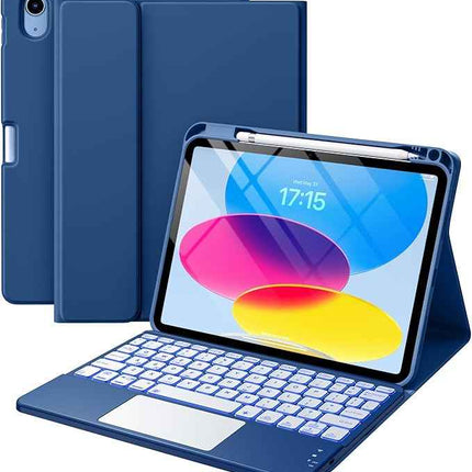 Harvopu Compatible for iPad 11th 10th Generation Case with Keyboard, Folio Cover