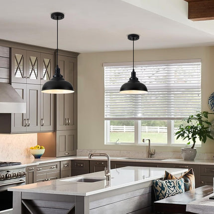 ALAISLYC 3 Pack Farmhouse Pendant Light Black Pendant Lighting for Kitchen Island