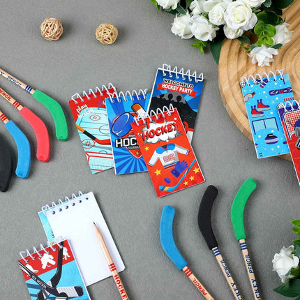 Kisston 48 Pcs Hockey Party Favors Include 24 Mini Notebooks Sports Notepads and