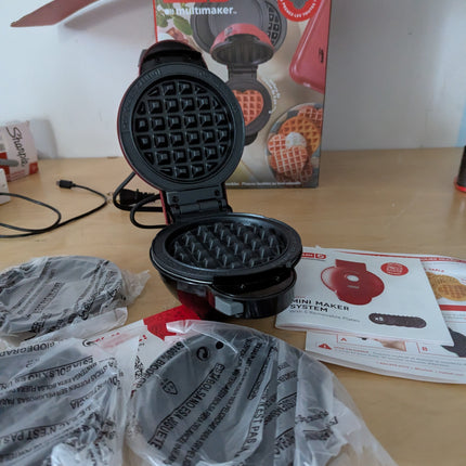 Dash Multimaker Mini System - Waffle Maker with Five 4” Removable Plates: Waffle