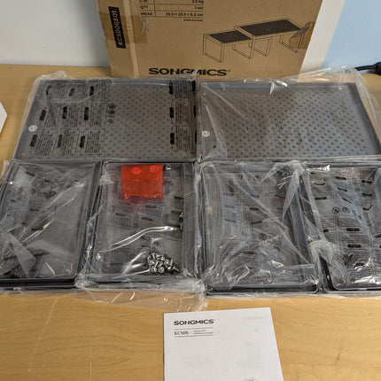 SONGMICS Spice Racks, Set of 4 Metal Cabinet Shelf Organizers, Countertop Organi