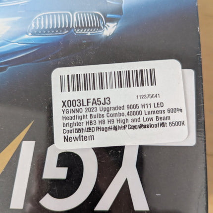 YGINNO 2023 Upgraded 9005 H11 LED Headlight Bulbs Combo,40000 Lumens 600% bright