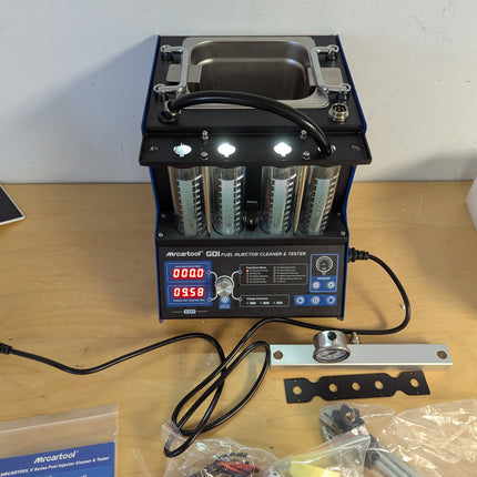 MR CARTOOL V209 GDI Ultrasonic Fuel Injector Cleaner Machine, 4-Cylinder