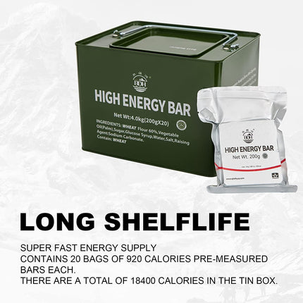 BDH High Energy Bar 36800Kcal Emergency Ration Biscuits Long Shelf-life | 2xLarg