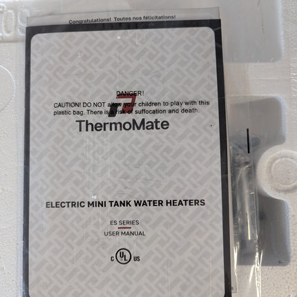 ThermoMate ES800 Electric Tank Water Heater, 8 Gallon 1440W Point of Use Mini Hot Water Tank, 120V Plug-In, UL Listed