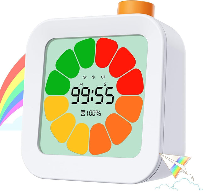 EooCoo Visual Timer for Kids, 99 Minute Colorful Petals Countdown Digital Timers