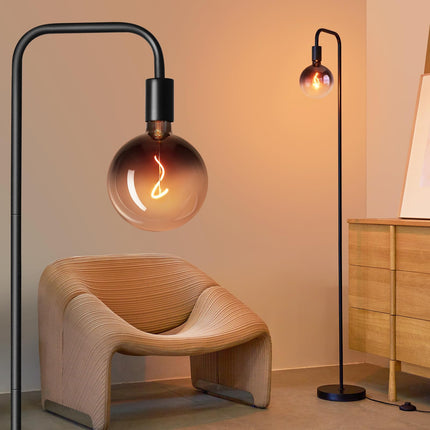 ONEWISH Floor Lamp for Living Room - Minimalist Industrial Standing Lamp with Mo