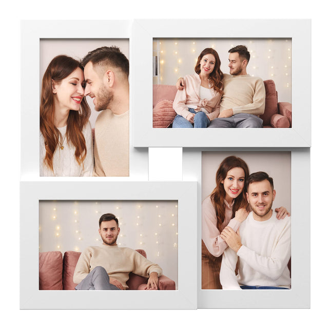 SONGMICS Collage Picture Frames, 4x6 for Wall Decor 4 Pack, Family Photo Collage
