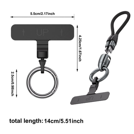 BotaniNest Phone Wrist Lanyard Built In 240W Type C Phone Lanyard Charging Fast