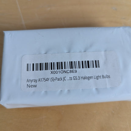 Anyray A1754Y (5)-Pack JC G5.3 Bi Pin 50W 12V 50 Watt C-6 T3 12 Volts GX5.3 Ligh