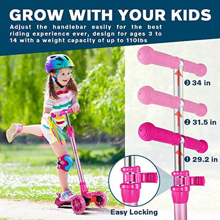 BELEEV A2 Scooters for Kids 3 Wheel Kick Scooter for Toddlers Girls & Boys, Scoo
