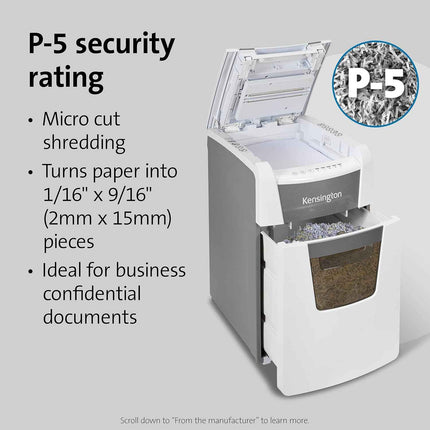 Kensington Shredder - New OfficeAssist 150-Sheet Auto-Feed Micro Cut Anti-Jam Pa