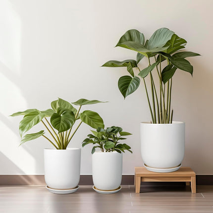 SUNPOTFOR Plant Pot 12 inch - Ceramic Pot for Plants Indoor Outdoor Large Plante