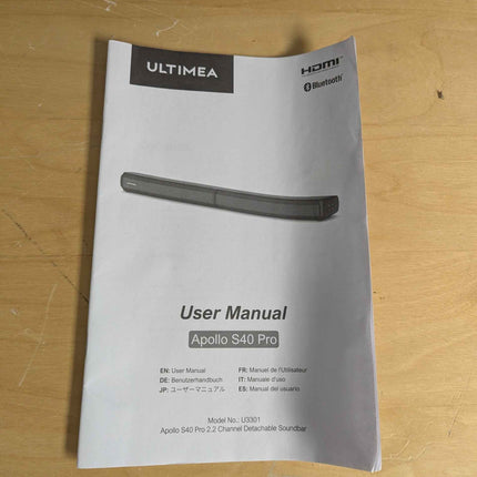 ULTIMEA 2.2ch Sound Bars for TV, Peak Power 100W, 2-in-1 Detachable Bluetooth 5.