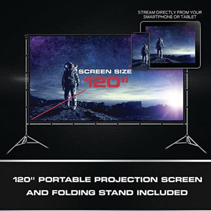 Monster Vision - Image Stream Projector (UP to 120") with screen