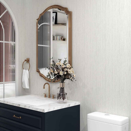 Livelynine Taupe Grasscloth Peel and Stick Wallpaper Textured Neutral Faux Grass