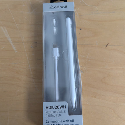 Adonit ADI020WH Stylus digital pen compatible with all iPad models (2018 and lat