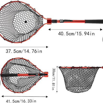 Foldable Fishing Net, Portable Foldable Landing Net, Non Slip Fishing Gear Teles