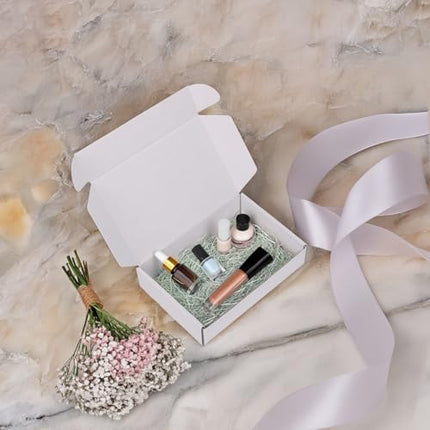 RLAVBL 9x6x2 Shipping Boxes Set of 50, White Corrugated Cardboard Box for Packin