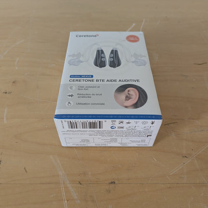 Ceretone BTE Hearing Aids with Noise Cancellation, Behind-the-Ear, 4 Listening Modes, 200+ Hour A13 Battery