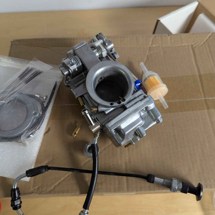 KIPA Carburetor For Mikuni HSR42 HSR 42mm Fit Evo Evolution Twin Cam Glide Dyna