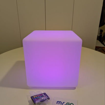 MR.GO 30cm 12-inch Rechargeable LED Cube Light, Color Changing LED Light Cube Se