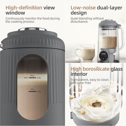 Zopehan Nut Milk Maker,35oz(1000ml) Automatic Soy Milk Maker for Homemade Almond