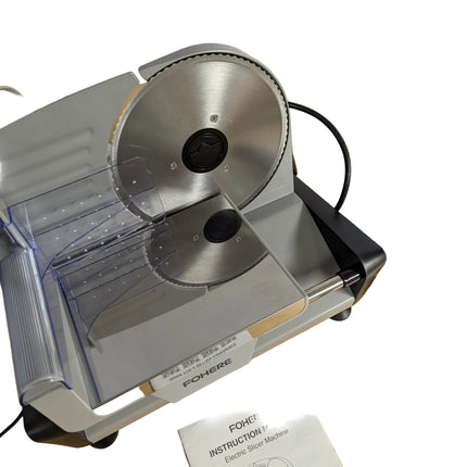 FOHERE 200W Meat Slicer for Home Use, Electric Food Slicer with Two Upgrade 7.5"