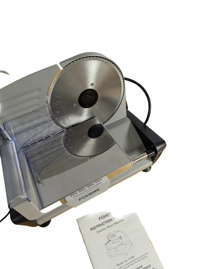 FOHERE 200W Meat Slicer for Home Use, Electric Food Slicer with Two Upgrade 7.5"