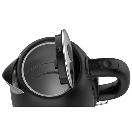 Westinghouse 1.7L Electric Steel Kettle Matte Black, Durable Steel Body Construc
