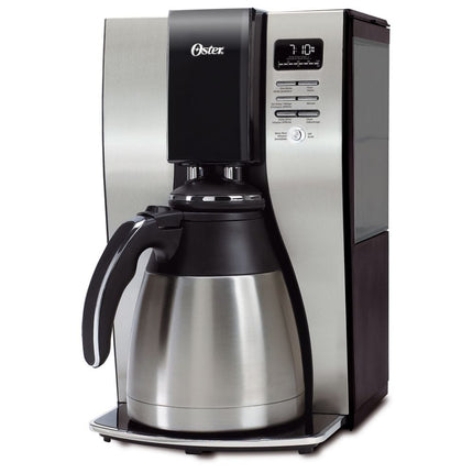 Oster 10-Cup Stainless Steel Thermal Coffee Maker, Heat-Retaining Carafe Drip Coffee Machine for Home & Office Brewing